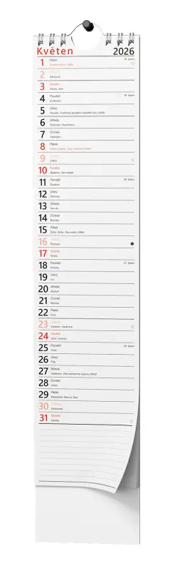 Nástěnný kalendář 2026 Kravata -  Pracovní
