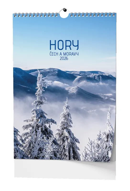 Nástěnný kalendář 2026 Hory Čech a Moravy - A3