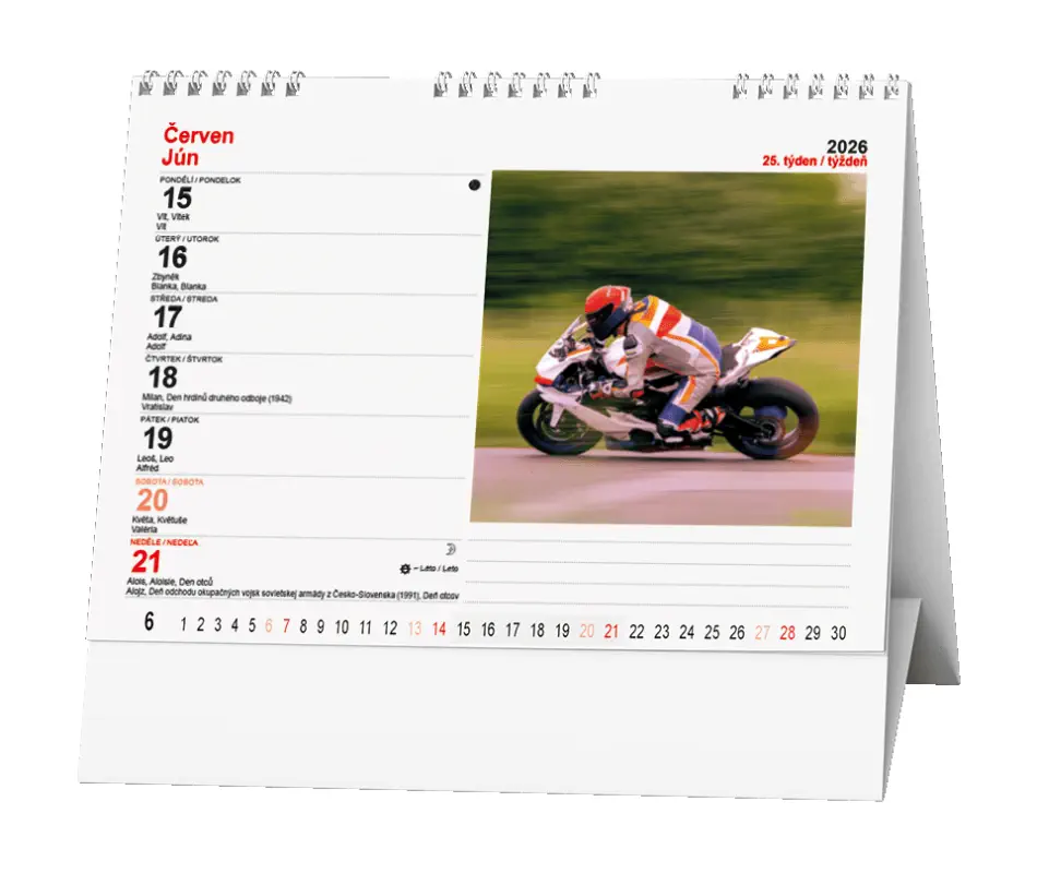 Stolní kalendář 2026 Motorbike