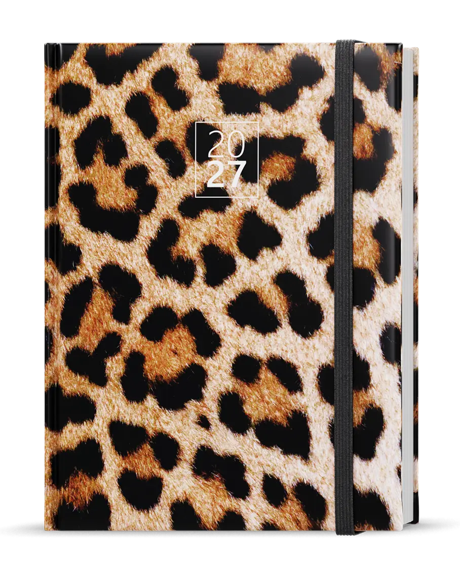 Diář 2027 Denní diář - Adam - Lamino - B6 - Leopard
