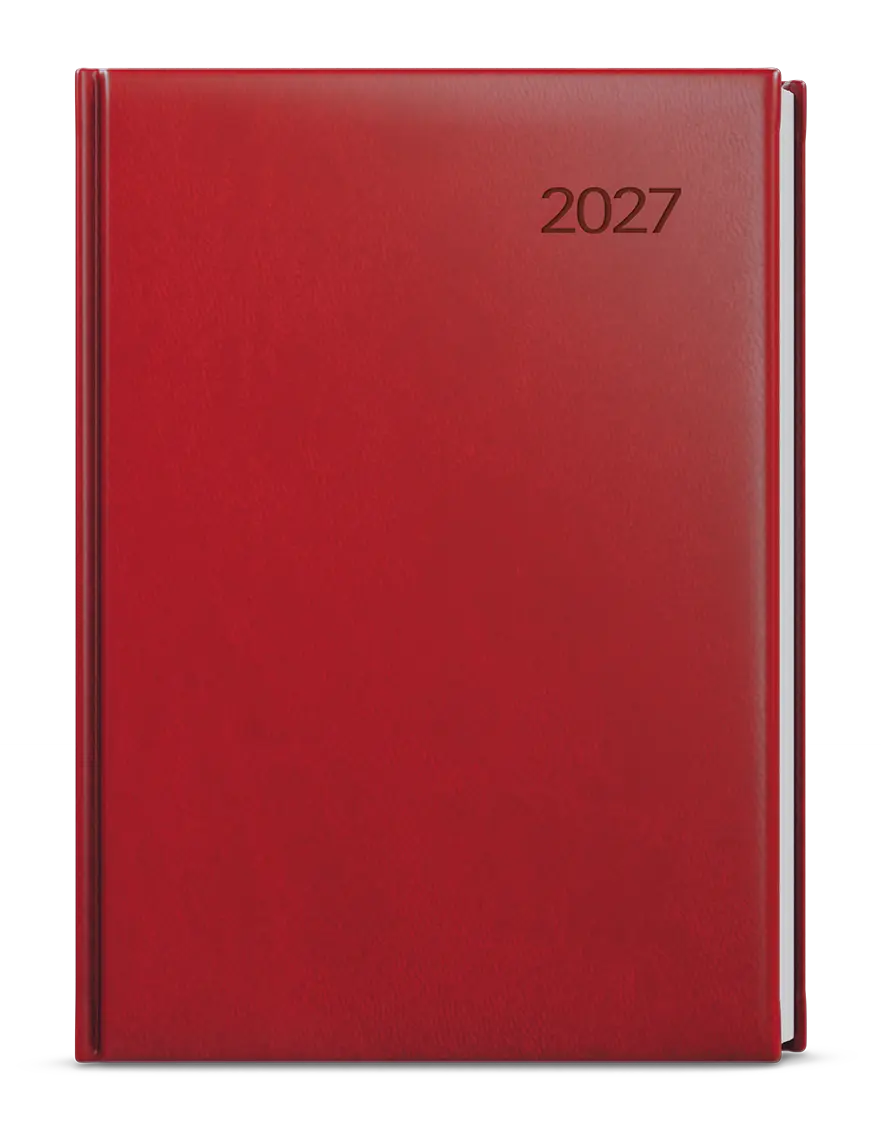Diář 2027 Denní diář - David - Vivella - A5 - bordó