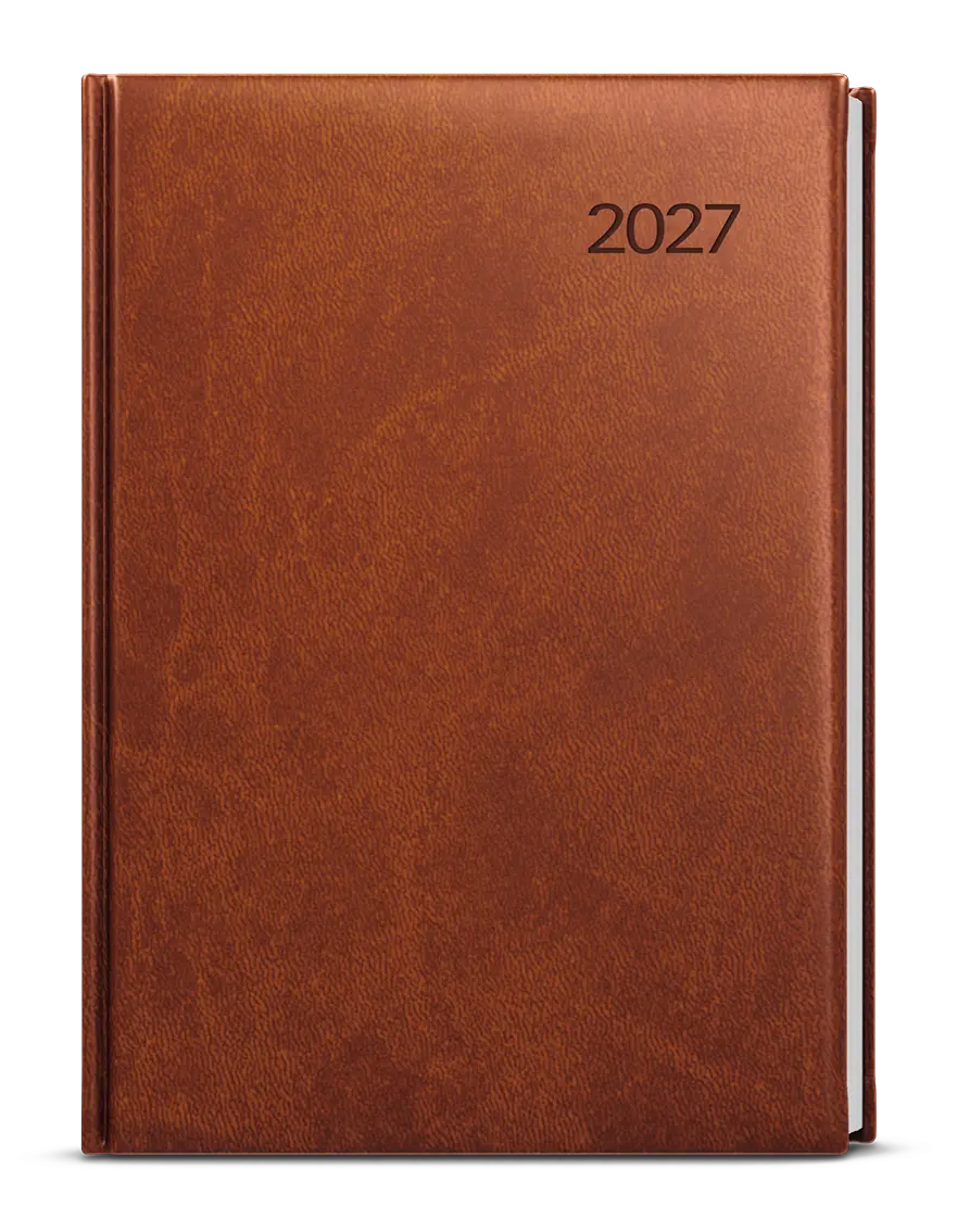Diář 2027 Denní diář - David - Vivella - A5 - hnědá