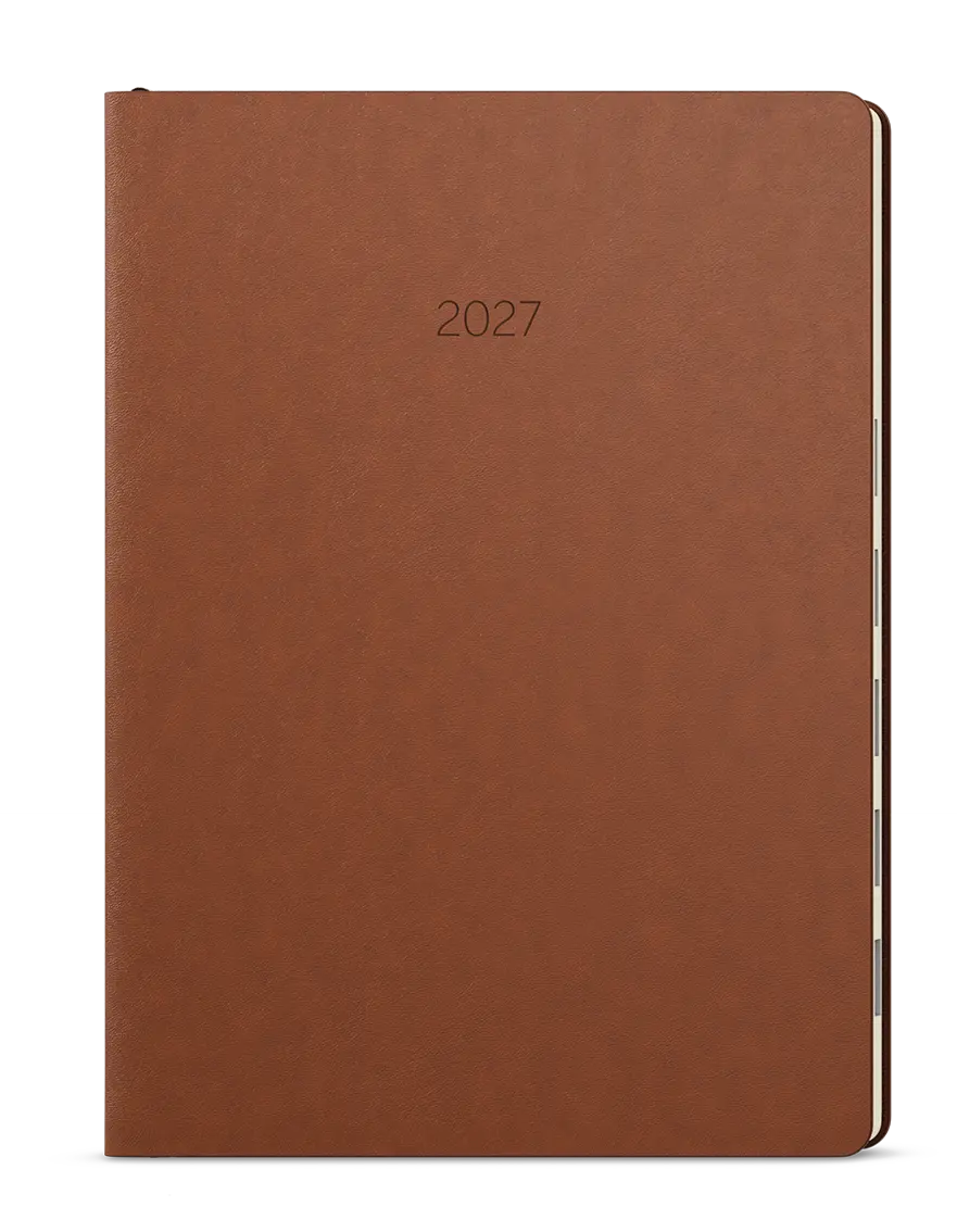 Diář 2027 Denní diář - Maxim - B5 - hnědá