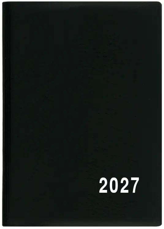 Diář 2027 Měsíční diář - Anežka - PVC - černá