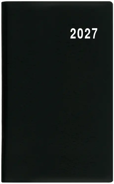 Diář 2027 Měsíční diář - Marika - PVC - černá