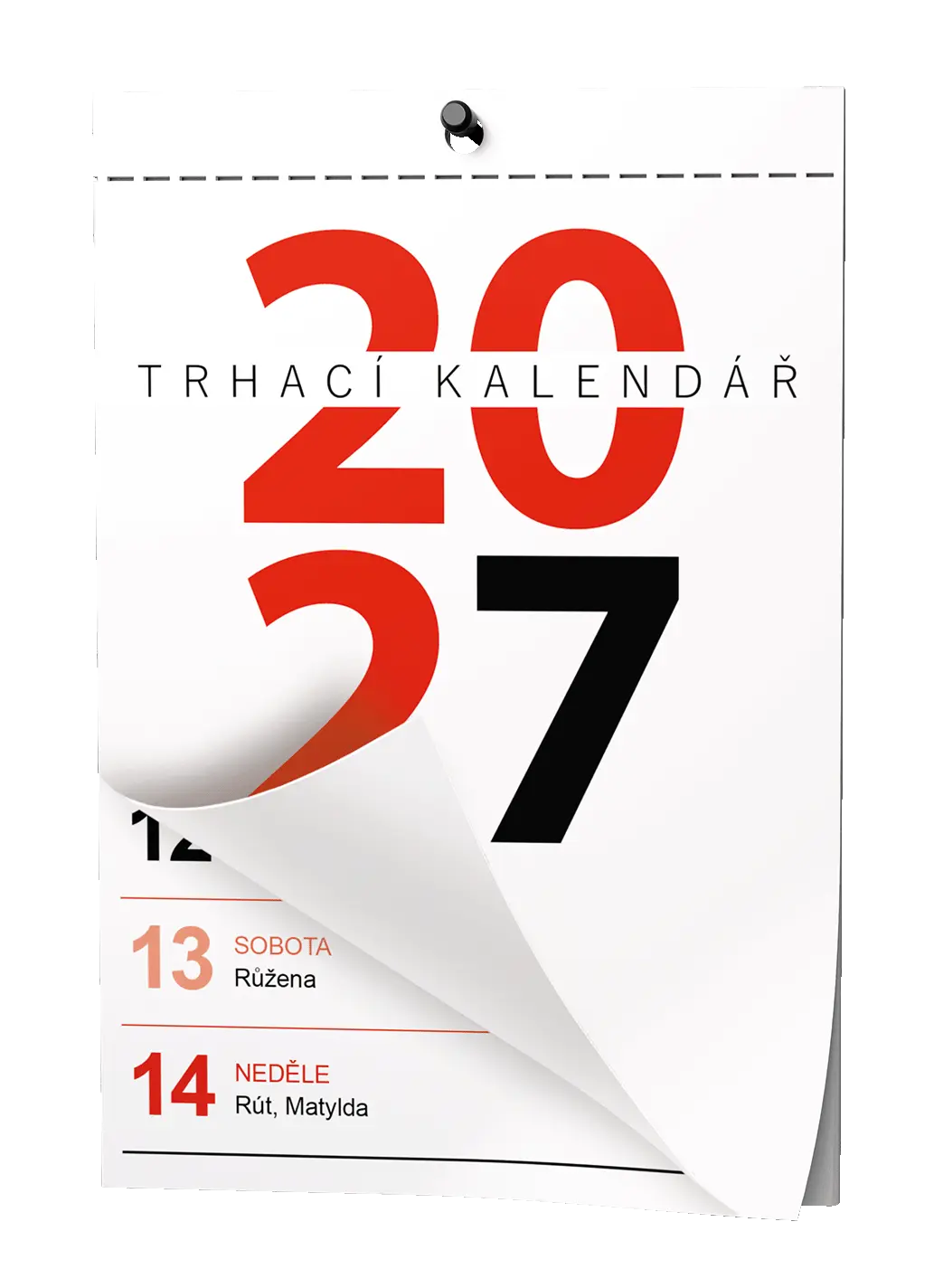 Nástěnný kalendář 2027 Nástěnný kalendář - Trhací kalendář - A6