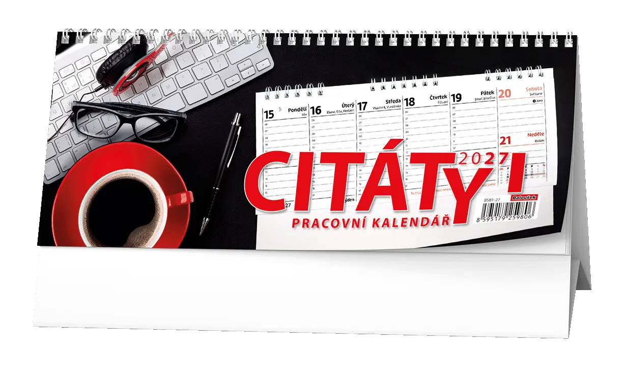 Stolní kalendář 2027 Stolní kalendář - Pracovní kalendář CITÁTY I
