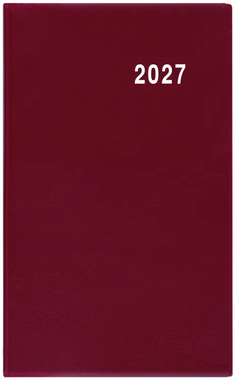 Diář 2027 Týdenní diář - Gustav - PVC - bordó