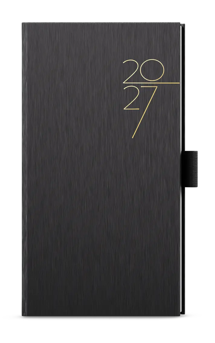Diář 2027 Týdenní diář - Jakub - ForMen - kapesní - Black