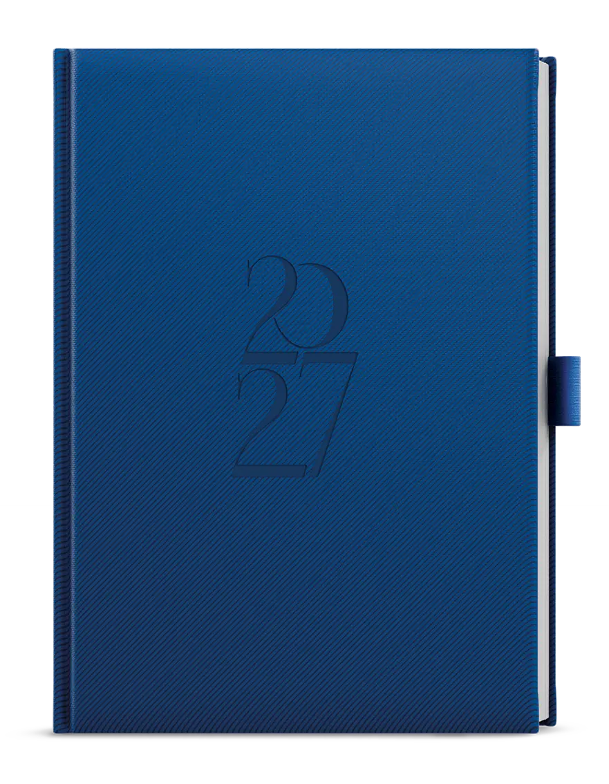 Diář 2027 Týdenní diář - Oskar - Deny - A5 - modrá