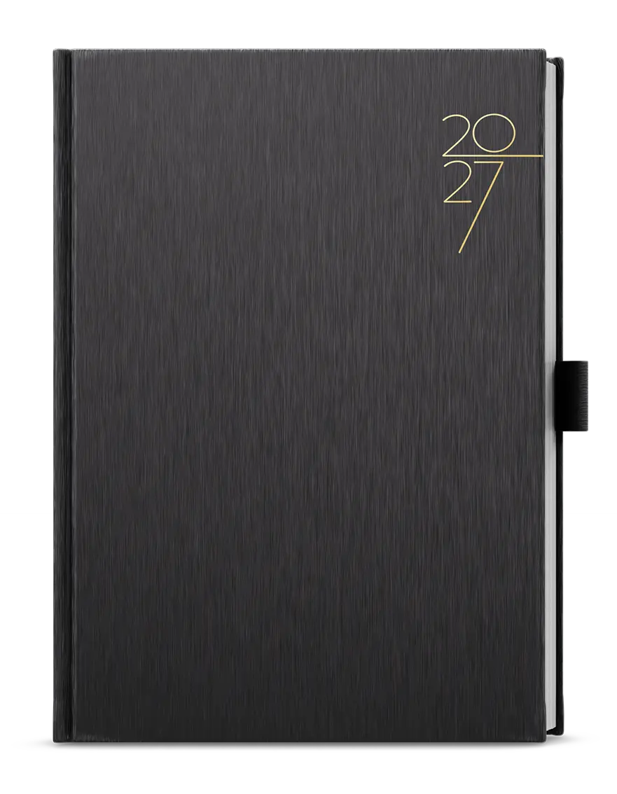 Diář 2027 Týdenní diář - Oskar - ForMen - A5 - Black
