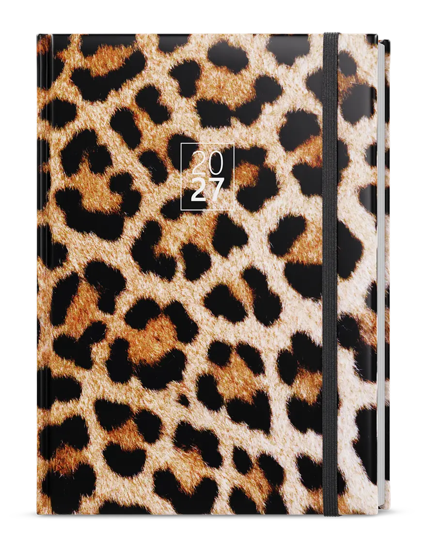 Diář 2027 Týdenní diář - Oskar - Lamino - A5 - Leopard
