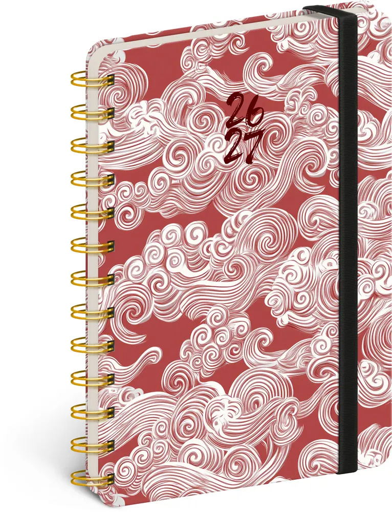 NOTIQUE Spirálový 18měsíční diář Petito – Mraky 2026/2027, 13 x 18 cm