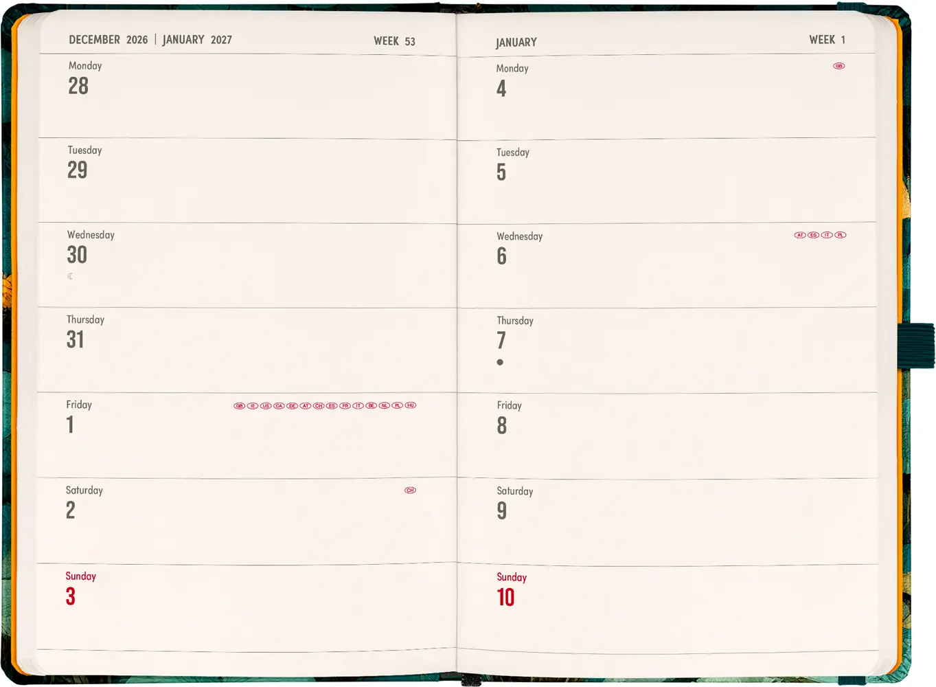 NOTIQUE Planbook planner/notebook Cat 2027, 13 x 21 cm