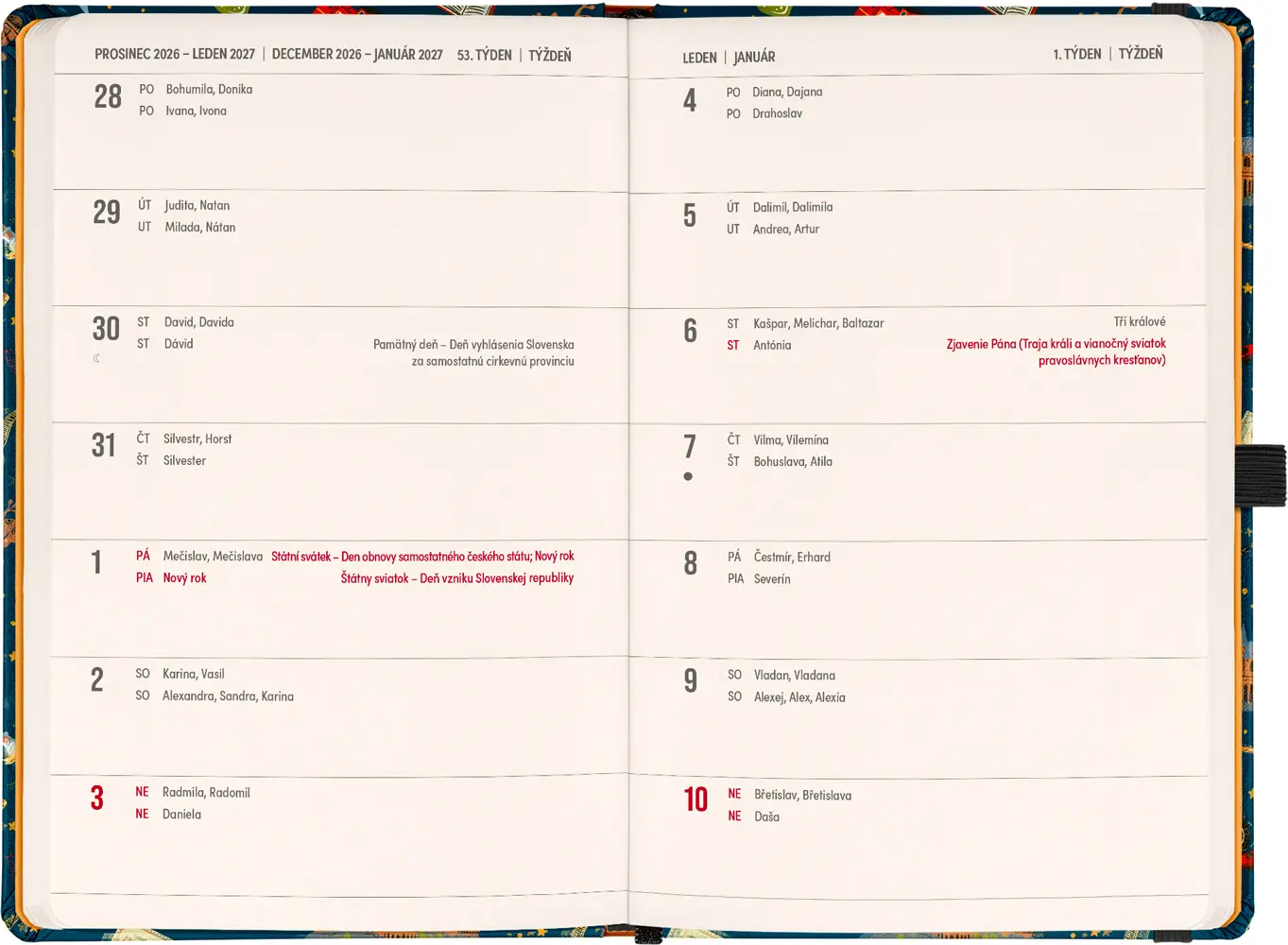 NOTIQUE Planbook diář/notes Harry Potter – Bradavický expres 2027, 13 x 21 cm
