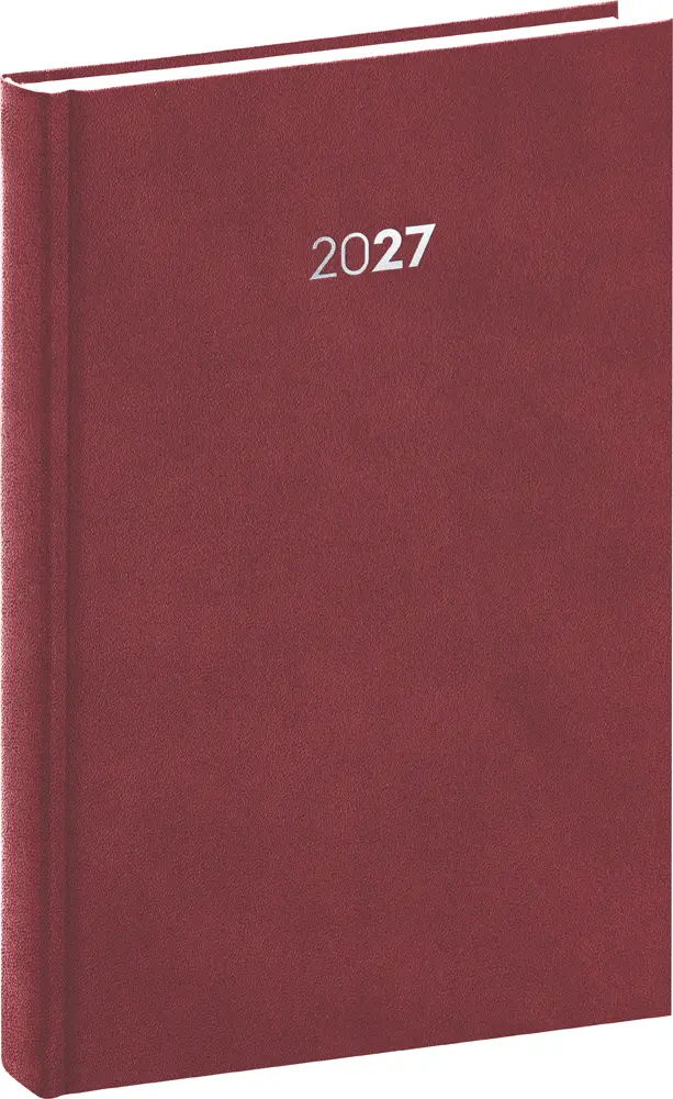 NOTIQUE Denní diář Balakon 2027, bordó, 15 x 21 cm