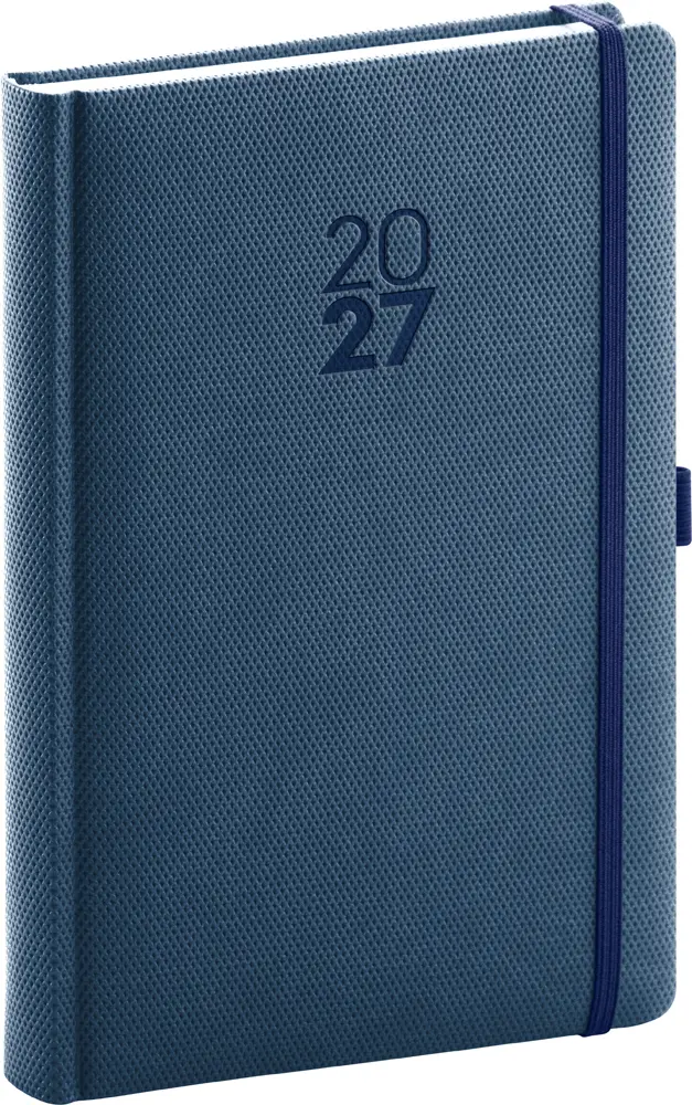 NOTIQUE Denní diář Diamante 2027, modrý, 15 x 21 cm