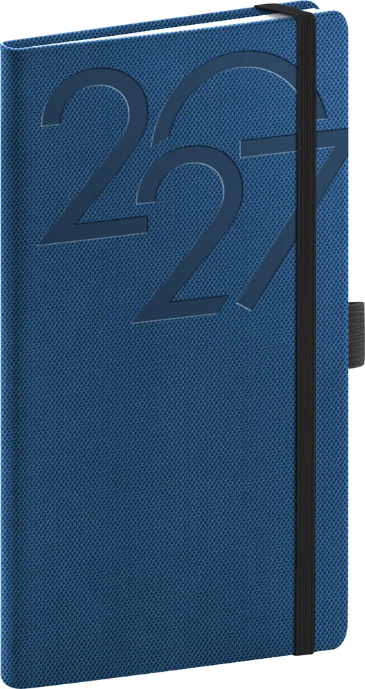 NOTIQUE Kapesní diář Ajax 2027, modrý, 9 x 15,5 cm
