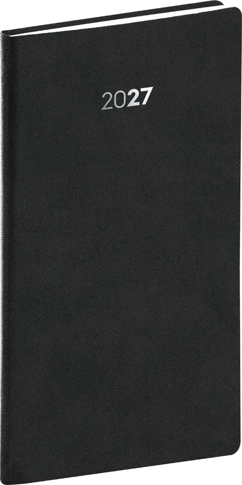 NOTIQUE Kapesní diář Balakon 2027, černý, 9 x 15,5 cm