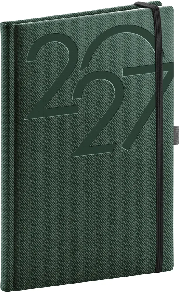 NOTIQUE Týdenní diář Ajax 2027, zelený, 15 x 21 cm