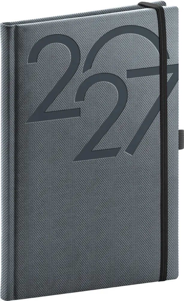 NOTIQUE Týdenní diář Ajax 2027, černý, 15 x 21 cm