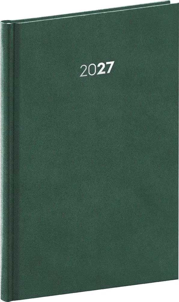 NOTIQUE Týdenní diář Balakon 2027, zelený, 15 x 21 cm