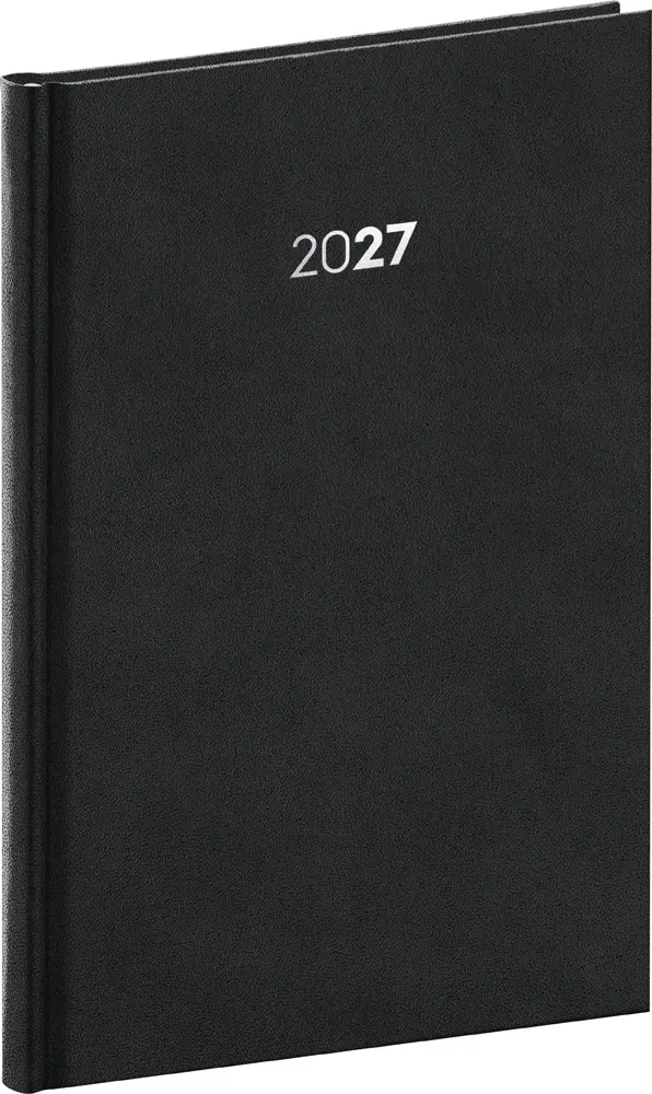 NOTIQUE Týdenní diář Balakon 2027, černý, 15 x 21 cm