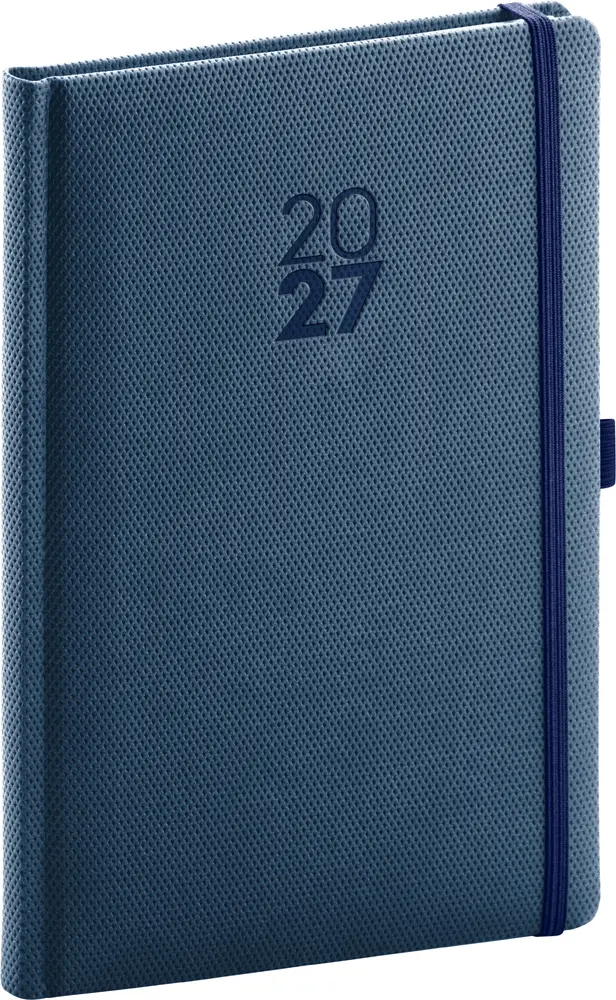 NOTIQUE Týdenní diář Diamante 2027, modrý, 15 x 21 cm