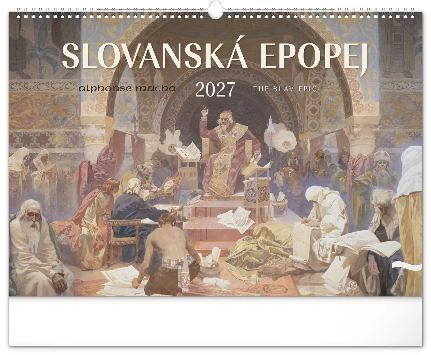 NOTIQUE Nástěnný kalendář Slovanská epopej – Alfons Mucha 2027, 48 x 33 cm