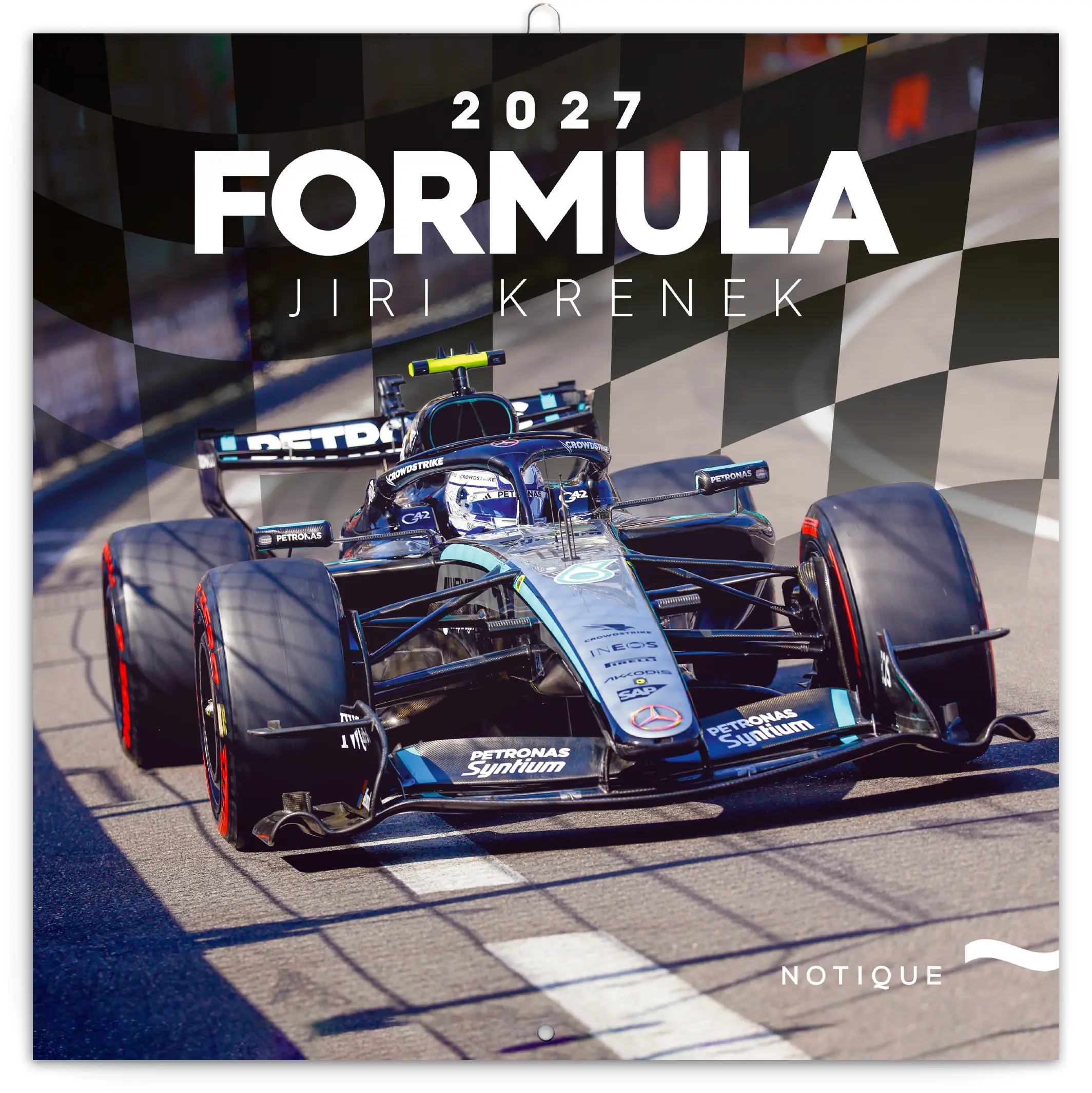 NOTIQUE Poznámkový kalendář Formule – Jiří Křenek 2027, 30 x 30 cm