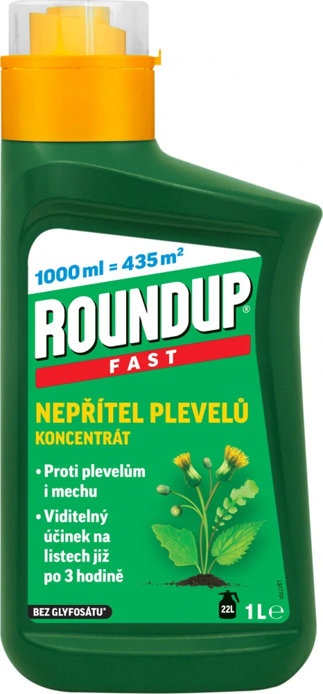 Roundup FAST koncentrát proti plevelům i mechu 1L