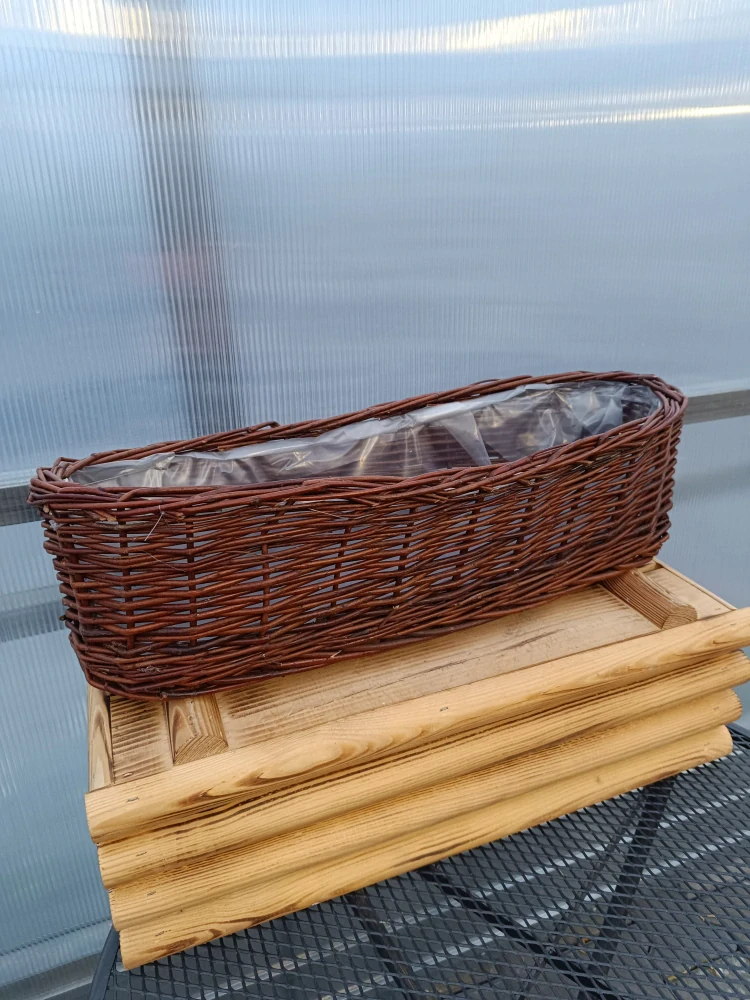 Ratanový košík - oval - 60x21x16cm