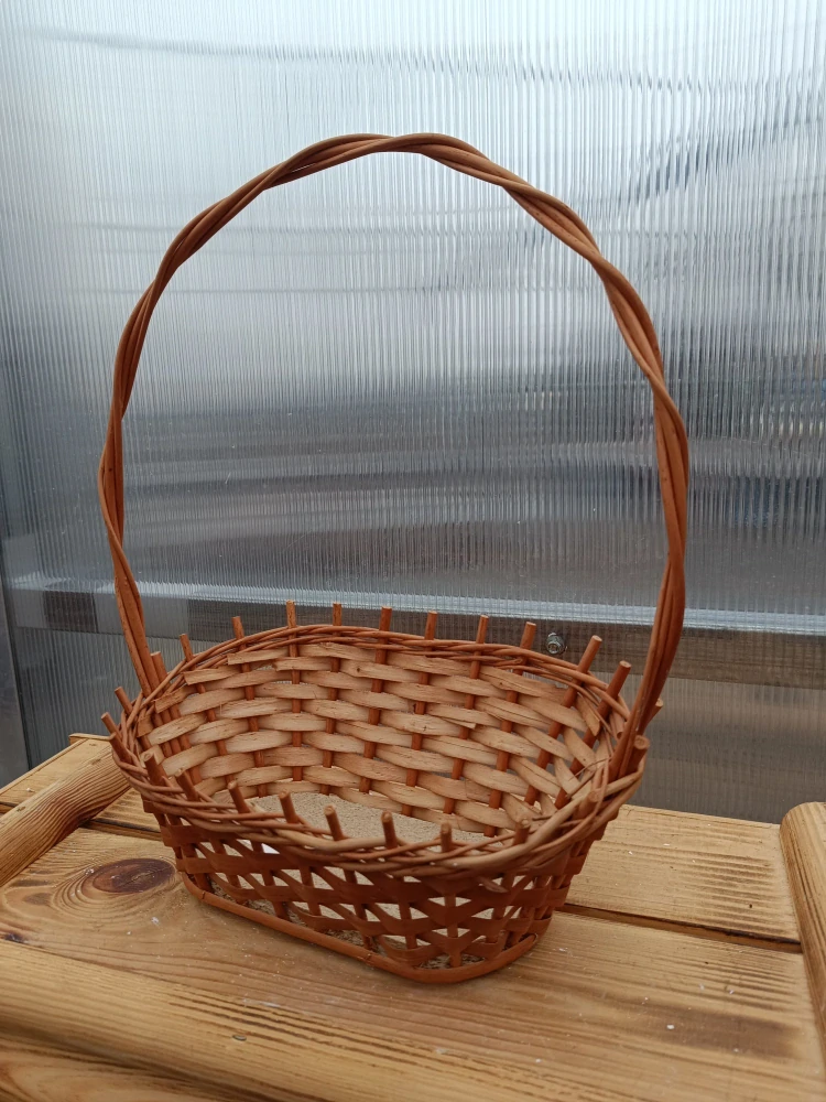 Proutěný košík - přírodní 27x15x34cm