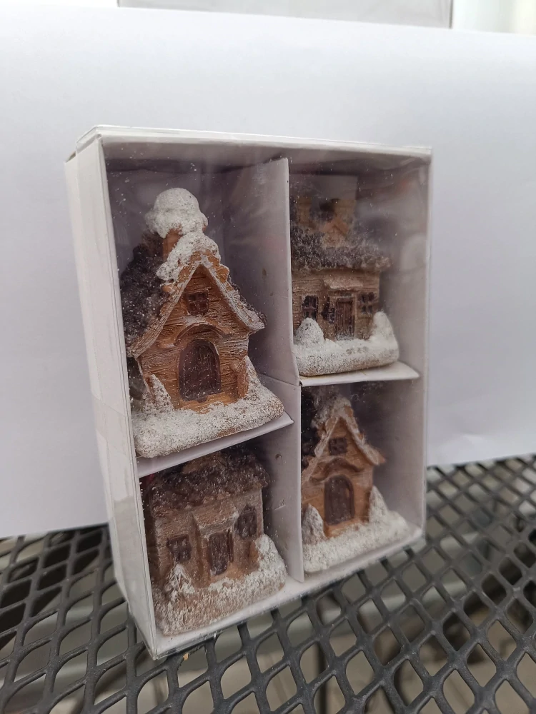 Vánoční dekorace - Chaloupky - v.5cm