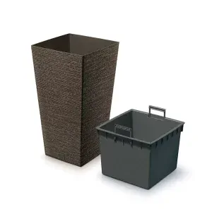 Květináč FURU SQUARE ECO WOOD kawa
