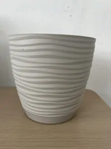 Obal na květináč Sahara petit light grey 18.5x15.5cm