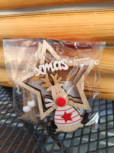 Vánoční dekorace - Sob s hvězdou xmas - s provázkem