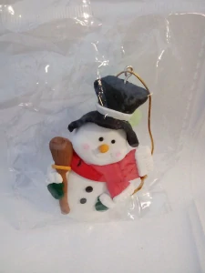 Dekorace vánoční sněhulák 10cm