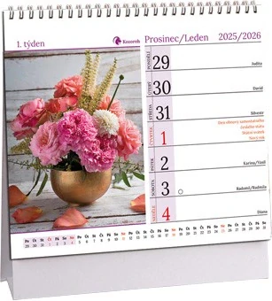 Kalendář Květiny mini 2026