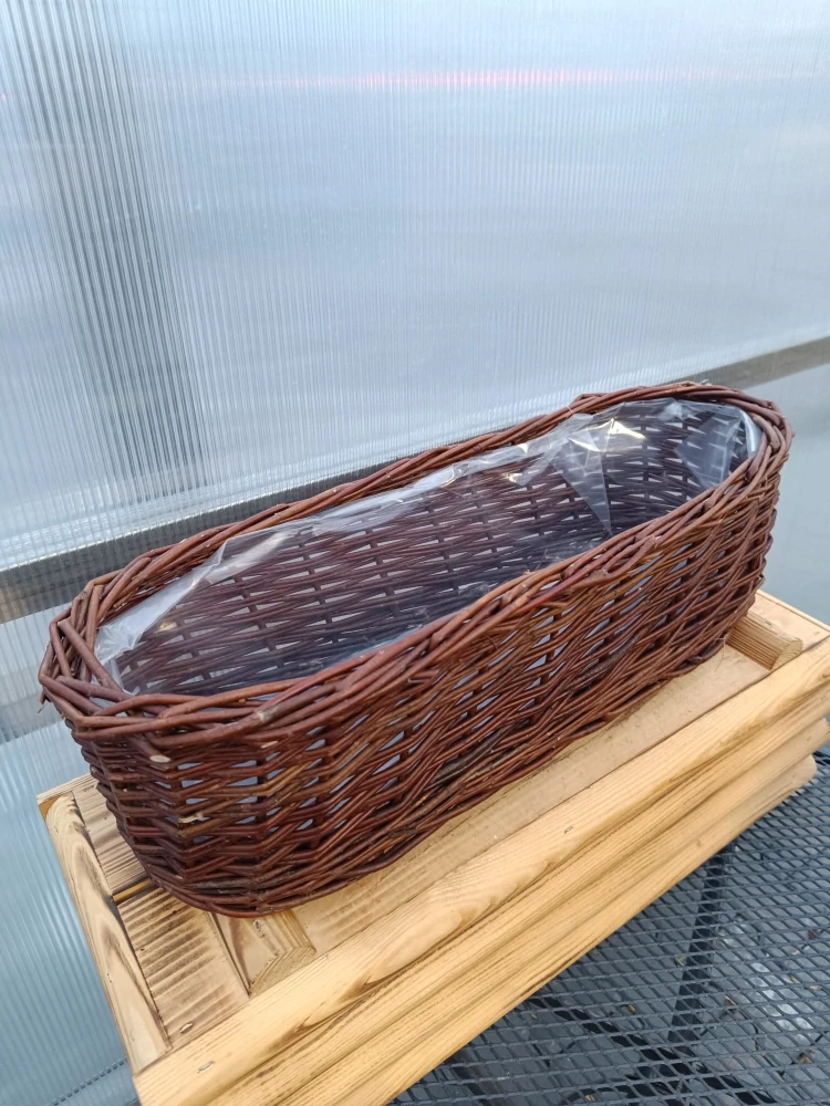 Ratanový košík - oval -  43x32x12cm