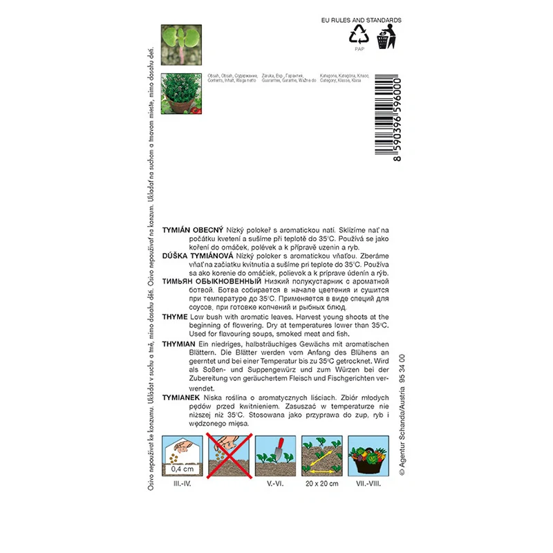 Tymián obecný - osivo