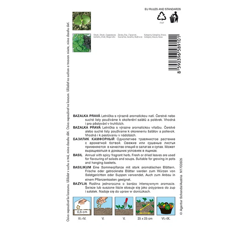 Bazalka pravá směs - osivo 