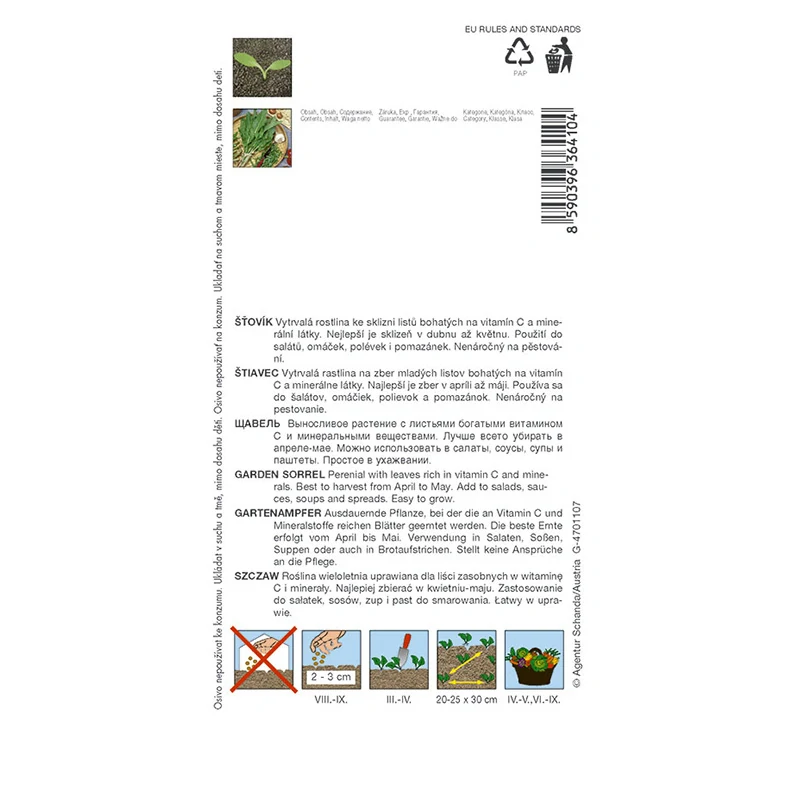 Šťovík zahradní - osivo 