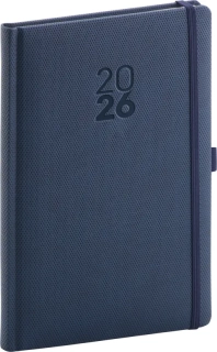 NOTIQUE Týdenní diář Diamante 2026, modrý, 15 x 21 cm