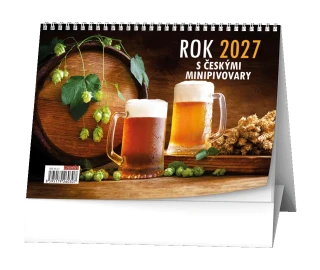 Stolní kalendář 2027 Stolní kalendář - Rok 2027 s českými minipivovary