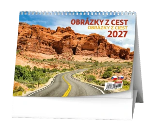 Stolní kalendář 2027 Stolní kalendář - Obrázky z cest