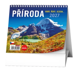 Stolní kalendář 2027 Stolní kalendář - IDEÁL - Příroda, hory, řeky, jezera…