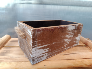 Dřevěný dekorační truhlík - šuplík přírodní 25x14cm