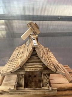 Dřevěná ptačí budka - krmítko 32x25x15xm