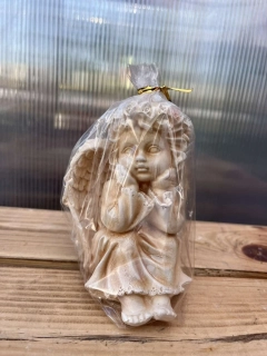Andělíček - sádrová figurka v.13cm krémová